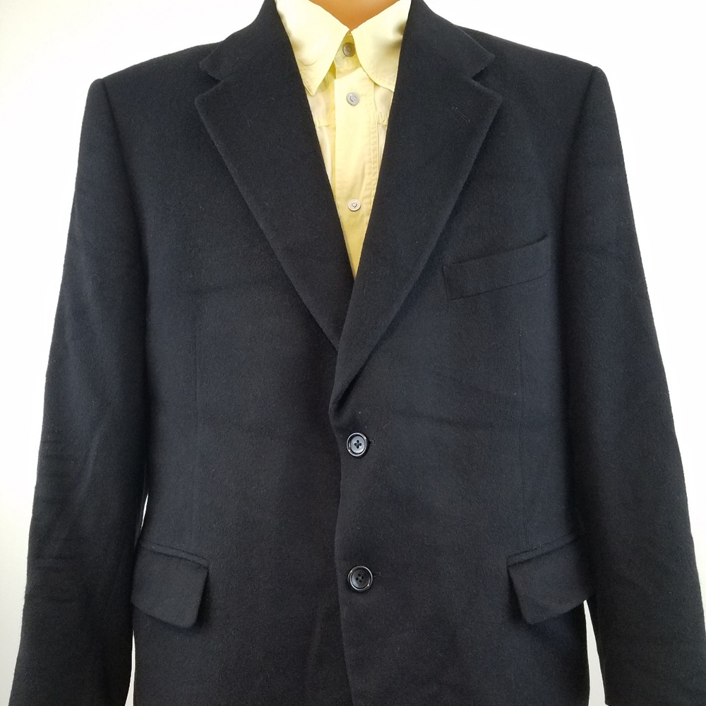 EVAN PICONE mens 2 Button Blazer Jacket 42S Black